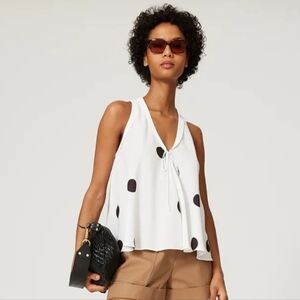 Derek Lam White and Black Polka Dot Blouse